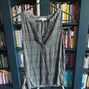 Black and White Striped Blouse